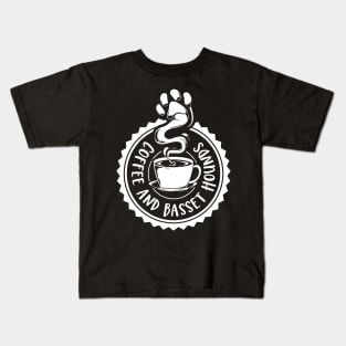 Coffee and Basset Hounds - Basset Hound Kids T-Shirt